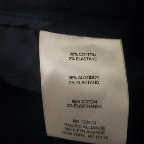 NWT Jones New York 2 Grace Ankle Pants Navy Blue Cotton Stretch Slim - Picture 9 of 11